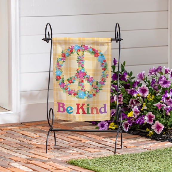 Floral Be Kind Suede Garden Flag