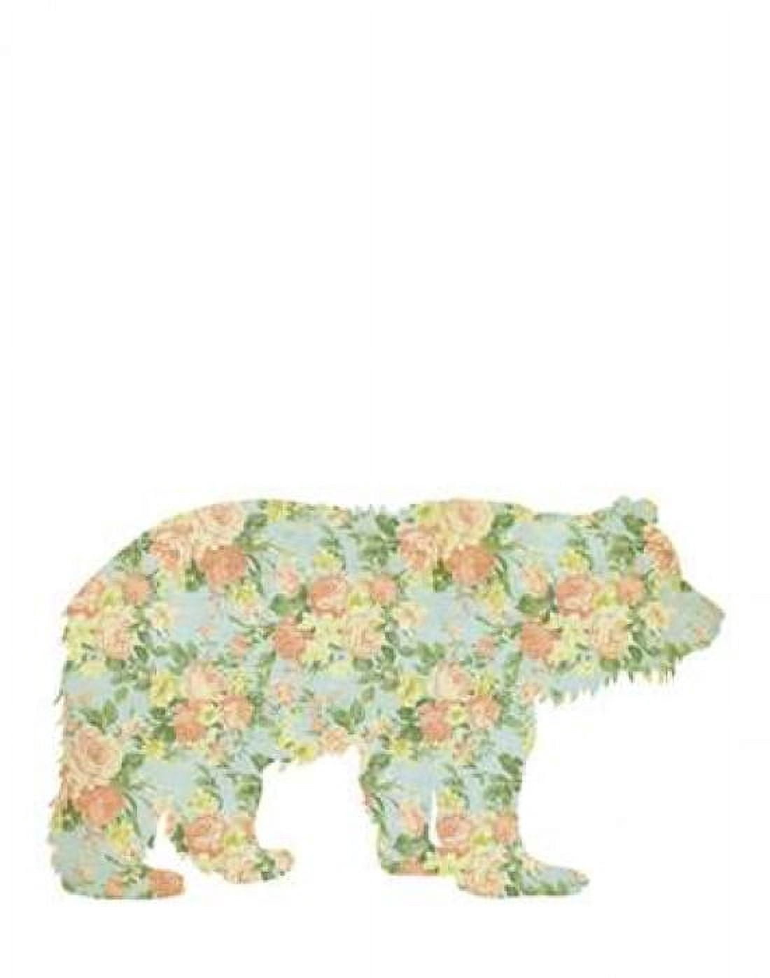 Floral Bear Canvas Art - Tara Moss (22 x 28)