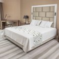 thumbnail image 1 of Floral Bed Runner, Feminine Romantic Look Watercolor Look Roses and Leaves, Decorative Accent Bedding Scarf for Hotels Homes and Guestrooms, Queen, Laurel Green White, by Ambesonne, 1 of 2