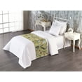 thumbnail image 1 of Floral Bed Runner, Nature Themed Painting Style Flower Sketches With Leaves Vintage Print, Decorative Accent Bedding Scarf for Hotels Homes & Guest Rooms, Twin, Pale Khaki Multicolor, by Ambesonne, 1 of 1