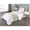 thumbnail image 1 of Floral Bed Runner, Roses and Oval Frames Vintage Style Romantic Composition Artwork, Decorative Accent Bedding Scarf for Hotels Homes & Guest Rooms, Twin, Eggshell Green and Dark Peach, by Ambesonne, 1 of 3