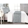 thumbnail image 1 of Floral Bed Runner Set, Traditional Inspired Sketch Art for Garden Flower on Sky Like Background, Decorative Bedding Scarf & 2 Pillow Shams for Hotels Homes, King, Pale Ceil Blue White, by Ambesonne, 1 of 3