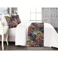 thumbnail image 1 of Floral Bed Runner Set, Tulip Flowers Watercolor Concept Summer Ornamental Meadow Bloom, Decorative Bedding Scarf & 2 Pillow Shams for Hotels Homes, Queen, Olive Green and Multicolor, by Ambesonne, 1 of 3