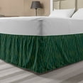 thumbnail image 1 of Floral Bed Skirt, Exotic Tropical Leaves in Continuous Pattern, Elastic Bedskirt Dust Ruffle Wrap Around for Bedding Decor, 4 Sizes, Dark Green, by Ambesonne, 1 of 2