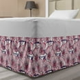 thumbnail image 1 of Floral Bed Skirt, Pattern of Rhythmic Spring Time Elements Soft Blush Tone Orchid Flowers, Elastic Bedskirt Dust Ruffle Wrap Around for Bedding Decor, 4 Sizes, Pink and Purple Grey, by Ambesonne, 1 of 2