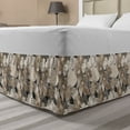 thumbnail image 1 of Floral Bed Skirt, Vintage Plant Arrangement with Soft Colors Faded Foliage Leaves Natural Vegetation, Elastic Bedskirt Dust Ruffle Wrap Around for Bedding Decor, 4 Sizes, Tan Black, by Ambesonne, 1 of 2