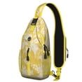 thumbnail image 1 of Floral and Bee Artwork Sling Bag with Adjustable Strap, Multiple Compartments, Lightweight Durable Crossbody Backpack for Students, Office, Travelers, Vintage Boho Style, 1 of 6