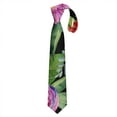 thumbnail image 1 of Floral & Bee Men's Tie - Nature-Inspired Botanical Garden Formal Business Necktie, 1 of 5