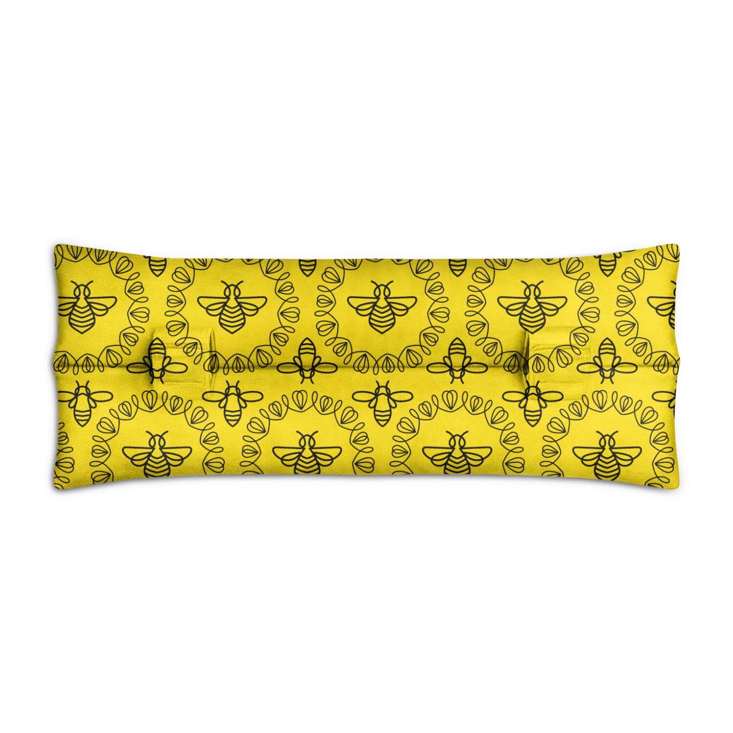 Floral Bee Print Seatbelt Pillow for Post-Surgery Comfort - Mastectomy Breast Cancer Port Pacemaker Recovery Cushion with Honeycomb Design - Soft Travel-Friendly Support for Women