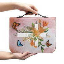 Floral Bible Cover Bible Case Leather Bible Cover Study Bible Carrying Case Bible Organizer Tote Bag Bible Bag With Handles