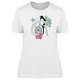 thumbnail image 1 of Floral Bird And Clock Doodle Tee Women's -Image by Shutterstock, 1 of 2