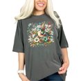 thumbnail image 1 of Floral Bird Design Shirt, Nature Inspired Graphic Tee, Colorful Bird and Flower Art T-Shirt, Unique Wildlife Pattern Top, Pepper Comfort Colors T-Shirt, Small, 1 of 1
