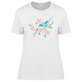 thumbnail image 1 of Floral Bird Watercolor Nature T-Shirt Women -Image by Shutterstock, Female Medium, 1 of 2