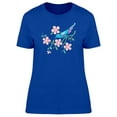 thumbnail image 1 of Floral Bird Watercolor Nature T-Shirt Women -Image by Shutterstock, Female x-Large, 1 of 2