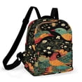 thumbnail image 1 of Floral Birds Vibrant Exotic Pattern Small Backpack Cute Mini Backpacks For Woman Lightweight Daypacks, 1 of 8