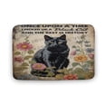 thumbnail image 1 of Floral Black Cat Bath Rug for Bathroom, Black Cat Bathroom Decor, Rustic Farmhouse Bath Mat, Bath Mat Soft Non Slip Bath Rugs Indoor Doormat 20"x32", 1 of 7