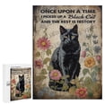 thumbnail image 1 of Floral Black Cat Themed Jigsaw Puzzles 500 Piece for Adults Families Challenging Fun Pieces Fit Together Challenging Puzzle Perfect for Game Nights Cat Gifts, 1 of 6