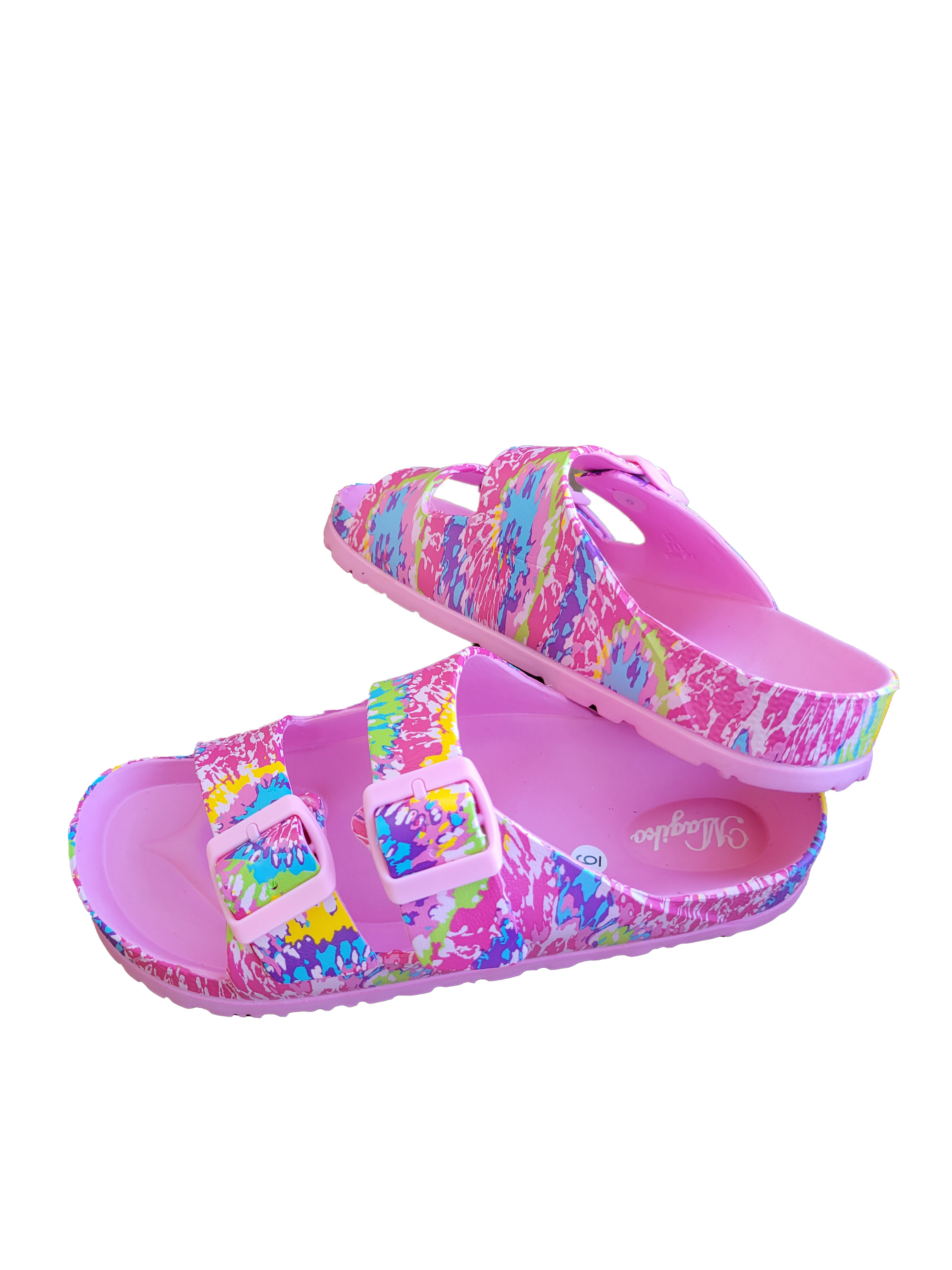 ARIZONA EVA CLAY PINK BIG BUCKLE SANDALS main image 0