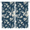 thumbnail image 1 of Floral Blackout Curtains 42x84 Inch Rod Pocket 2 Panels, Soft Floral Print for Bedroom and Cozy Ambiance, 1 of 2