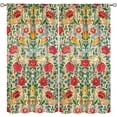 thumbnail image 1 of Floral Blackout Curtains, William Morris Watercolor Vintage Floral Curtains Patterned Curtains Retro Flower Art Boho Window Treatments for Living Room Bedroom Decor Drapes,42x54 Inch, 1 of 6