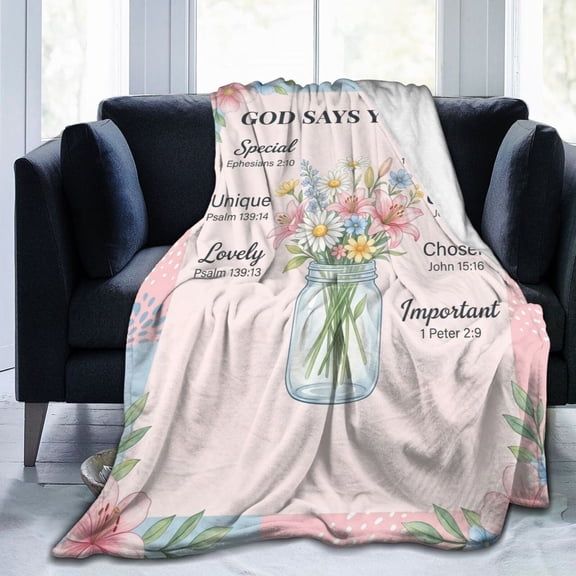 Floral Blanket, Vintage Rose Throw Blanket, Birthday Gift for Women & Flower Lovers, Lightweight Soft Flannel, Picnic, Sofa, Couch, Bed, Room, Travel, Romantic Home Decor 50x40