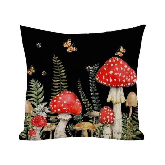 Floral Block Print Pillow Covers 18X18 Inch Set Of 2, Vintage Flower Pattern Decorative Throw Pillowcases Outdoor Farmhouse Cushion Covers Fall Rustic Sofa Couch Bed Decor