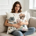 thumbnail image 1 of Floral Block Print Pillow Covers 18X18 Inch , Vintage Flower Pattern Decorative Throw Pillowcases Outdoor Farmhouse Cushion Covers Fall Rustic Sofa Couch Bed Decor Essential For Every Household, 1 of 3