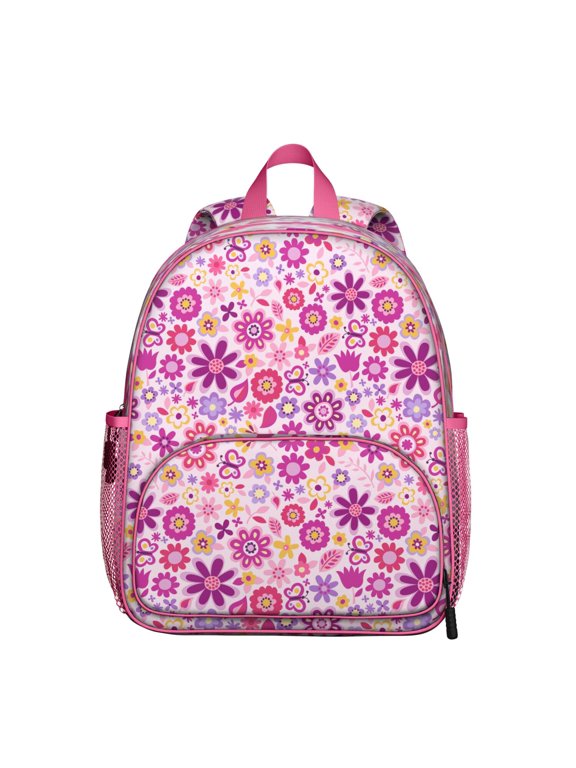 Floral Bloom Students Backpack - Vintage Daisy Print with Artistic Wildflower Design, Durable Lightweight Oxford Fabric for School and Travel