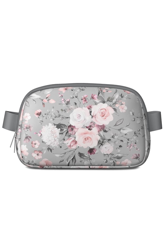 Floral Blossom Waist Bag – Cute Country Fanny Pack with Spring Wildflower Pattern & Romantic Touches