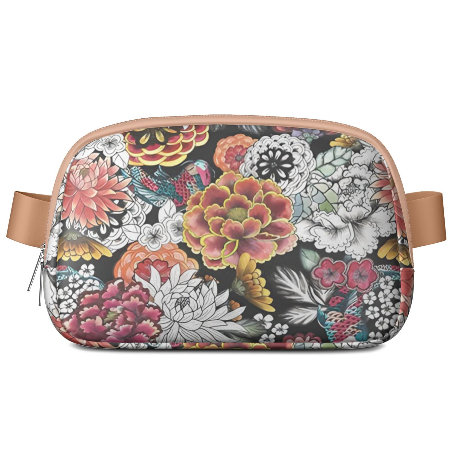 Floral Blossom Waist Bag – Cute Country Fanny Pack with Spring Wildflower Pattern & Romantic Touches