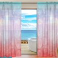 thumbnail image 1 of Floral Blurred Bokeh Lights Semi Sheer Curtains Window Voile Drapes Panels Treatment-55x84in for Living Room Bedroom Kids Room, 2 Pieces, 1 of 4