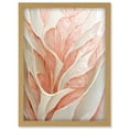 thumbnail image 1 of Floral Blush Pink And Cream Linework Petal Detail Illustration Artwork Framed Wall Art Print A4, 1 of 4