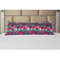 thumbnail image 1 of Floral Body Pillow Case Cover with Zipper, Abstract Art Flower Polka Dotted Tulips on Geometric Background Illustration, Decorative Accent Long Pillowcase, Jade Green and Red, by Ambesonne, 1 of 1