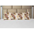 thumbnail image 1 of Floral Body Pillow Case Cover with Zipper, Exotic Climbing Plant Ivy Flowers Leaves Vintage Blooms Botanical Artwork, Decorative Accent Long Pillowcase, Brown Sand Brown Red, by Ambesonne, 1 of 1
