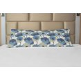 thumbnail image 1 of Floral Body Pillow Case Cover with Zipper, Ombre Flowers Romantic Perennial Bouquet Florets Digital Watercolor Effect Art Image, Decorative Accent Long Pillowcase, Grey Navy, by Ambesonne, 1 of 1