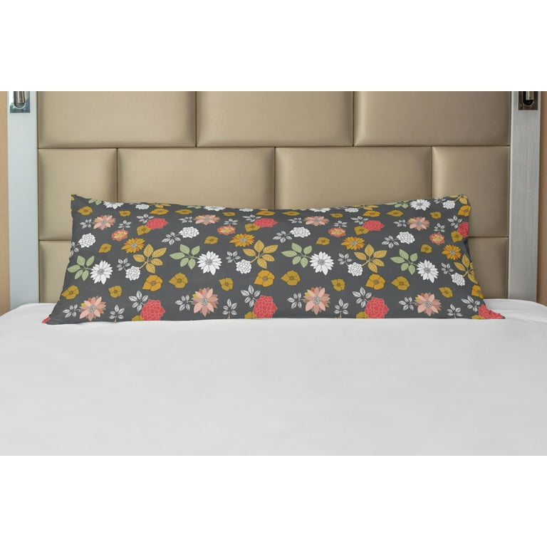 Floral body pillow cover sales