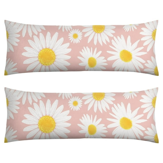 Floral Body Pillow Cover – Soft & Breathable, Hidden Zipper, 20"x54", Vintage Wildflower & Botanical Print with Butterflies & Bees – Gift for Side Sleepers, Pregnancy, Farmhouse Decor