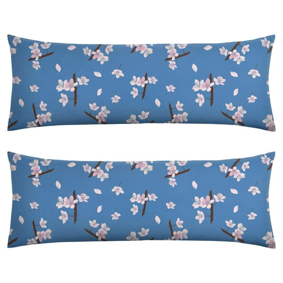 Floral Body Pillow Cover – Soft & Breathable, Hidden Zipper, 20"x54", Vintage Wildflower & Botanical Print with Butterflies & Bees – Gift for Side Sleepers, Pregnancy, Farmhouse Decor