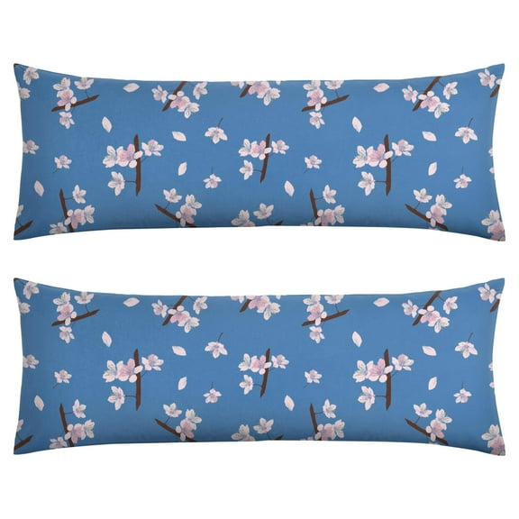 Floral Body Pillow Cover – Soft & Breathable, Hidden Zipper, 20"x54", Vintage Wildflower & Botanical Print with Butterflies & Bees – Gift for Side Sleepers, Pregnancy, Farmhouse Decor