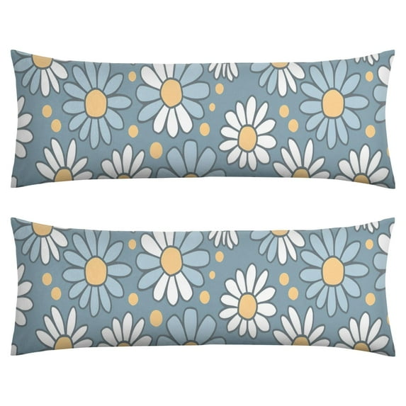 Floral Body Pillow Cover – Soft & Breathable, Hidden Zipper, 20"x54", Vintage Wildflower & Botanical Print with Butterflies & Bees – Gift for Side Sleepers, Pregnancy, Farmhouse Decor