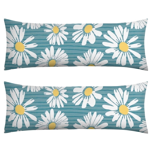 Floral Body Pillow Cover – Soft & Breathable, Hidden Zipper, 20"x54", Vintage Wildflower & Botanical Print with Butterflies & Bees – Gift for Side Sleepers, Pregnancy, Farmhouse Decor