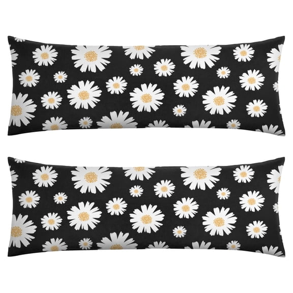 Floral Body Pillow Cover – Soft & Breathable, Hidden Zipper, 20"x54", Vintage Wildflower & Botanical Print with Butterflies & Bees – Gift for Side Sleepers, Pregnancy, Farmhouse Decor