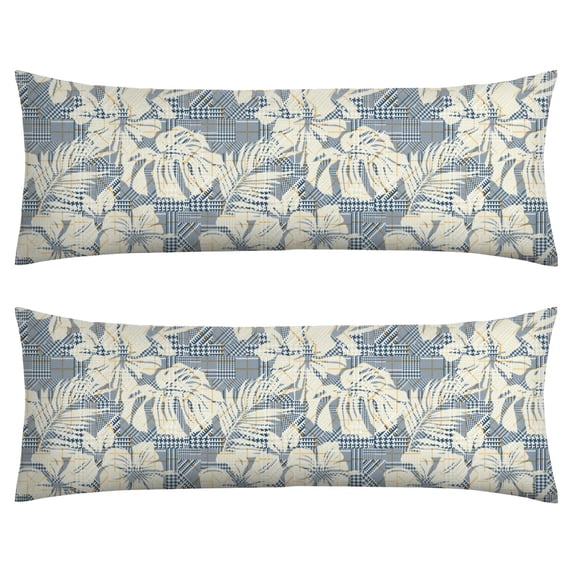 Floral Body Pillow Cover – Soft & Breathable, Hidden Zipper, 20"x54", Vintage Wildflower & Botanical Print with Butterflies & Bees – Gift for Side Sleepers, Pregnancy, Farmhouse Decor