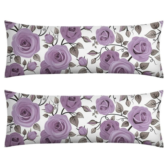 Floral Body Pillow Cover – Soft & Breathable, Hidden Zipper, 20"x54", Vintage Wildflower & Botanical Print with Butterflies & Bees – Gift for Side Sleepers, Pregnancy, Farmhouse Decor