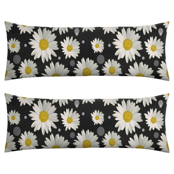 Floral Body Pillow Cover – Soft & Breathable, Hidden Zipper, 20"x54", Vintage Wildflower & Botanical Print with Butterflies & Bees – Gift for Side Sleepers, Pregnancy, Farmhouse Decor