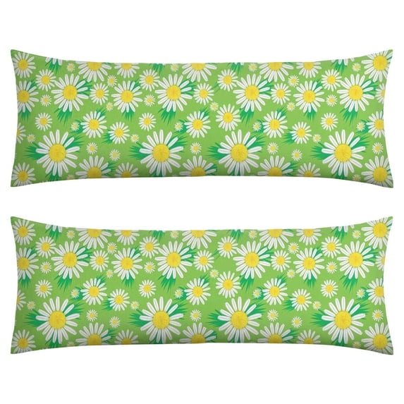 Floral Body Pillow Cover – Soft & Breathable, Hidden Zipper, 20"x54", Vintage Wildflower & Botanical Print with Butterflies & Bees – Gift for Side Sleepers, Pregnancy, Farmhouse Decor