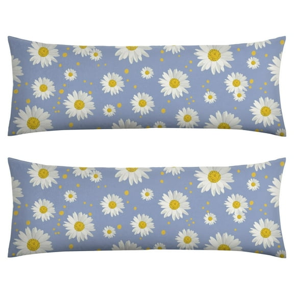 Floral Body Pillow Cover – Soft & Breathable, Hidden Zipper, 20"x54", Vintage Wildflower & Botanical Print with Butterflies & Bees – Gift for Side Sleepers, Pregnancy, Farmhouse Decor