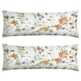 thumbnail image 1 of Floral Body Pillow Cover – Soft & Breathable, Hidden Zipper, 20"x54", Vintage Wildflower & Botanical Print with Butterflies & Bees – Gift for Side Sleepers, Pregnancy, Farmhouse Decor, 1 of 7