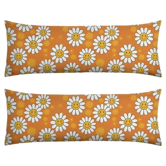 Floral Body Pillow Cover – Soft & Breathable, Hidden Zipper, 20"x54", Vintage Wildflower & Botanical Print with Butterflies & Bees – Gift for Side Sleepers, Pregnancy, Farmhouse Decor