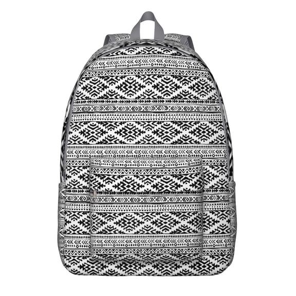 Floral Bohemian Laptop Backpack for School, Water-Resistant College Bookbag with Double Zippers and Side Pockets